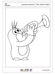 Köstebek boyama sayfaları